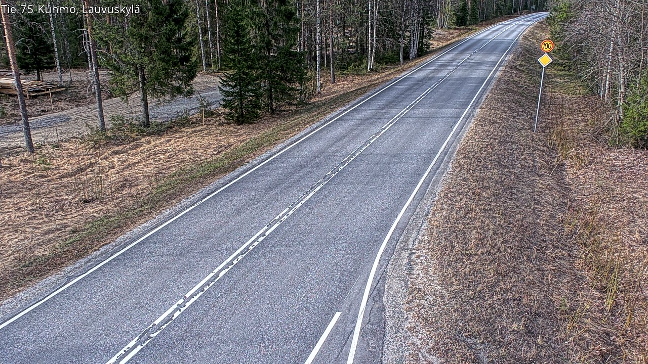 Weather Camera Image Road 75 Kuhmo, Lauvuskylä, Kuhmo, Kainuu