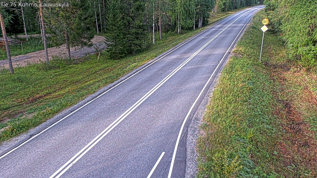 Weather Camera Image Road 75 Kuhmo, Lauvuskylä, Kuhmo, Kainuu