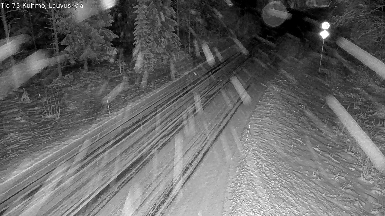 Weather Camera Image Väg 75 Kuhmo, Lauvuskylä, Kuhmo, Kainuu