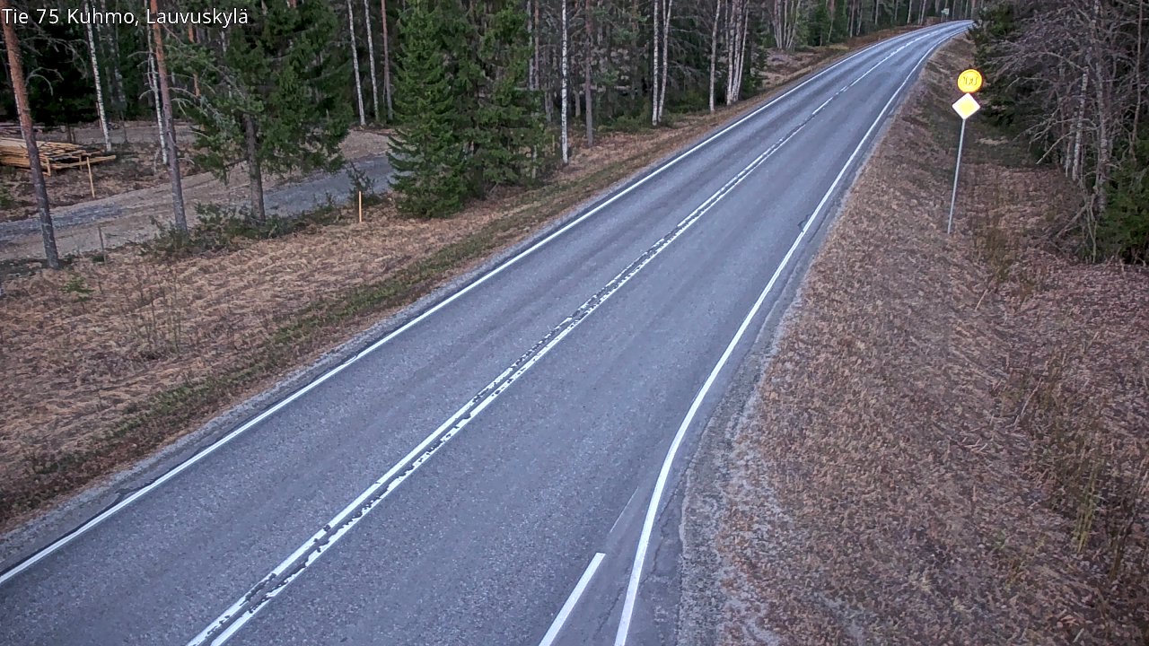 Weather Camera Image Road 75 Kuhmo, Lauvuskylä, Kuhmo, Kainuu