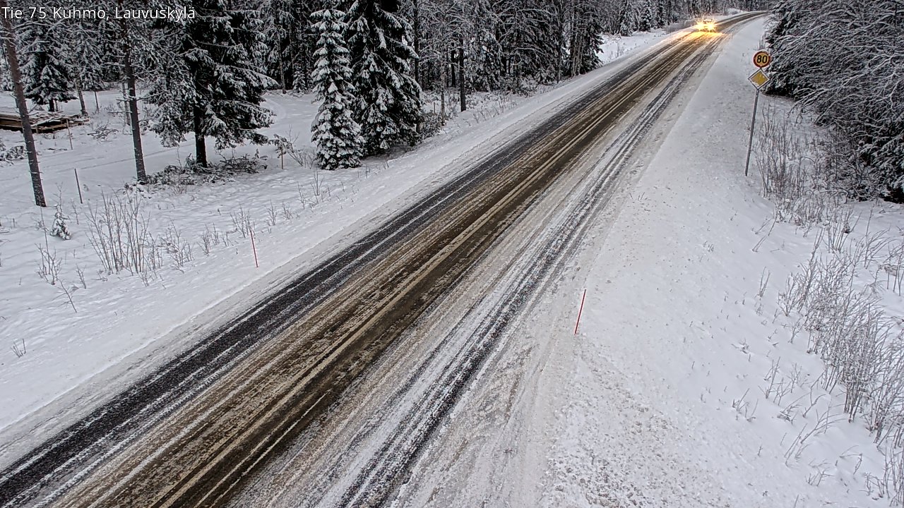 Weather Camera Image Väg 75 Kuhmo, Lauvuskylä, Kuhmo, Kainuu