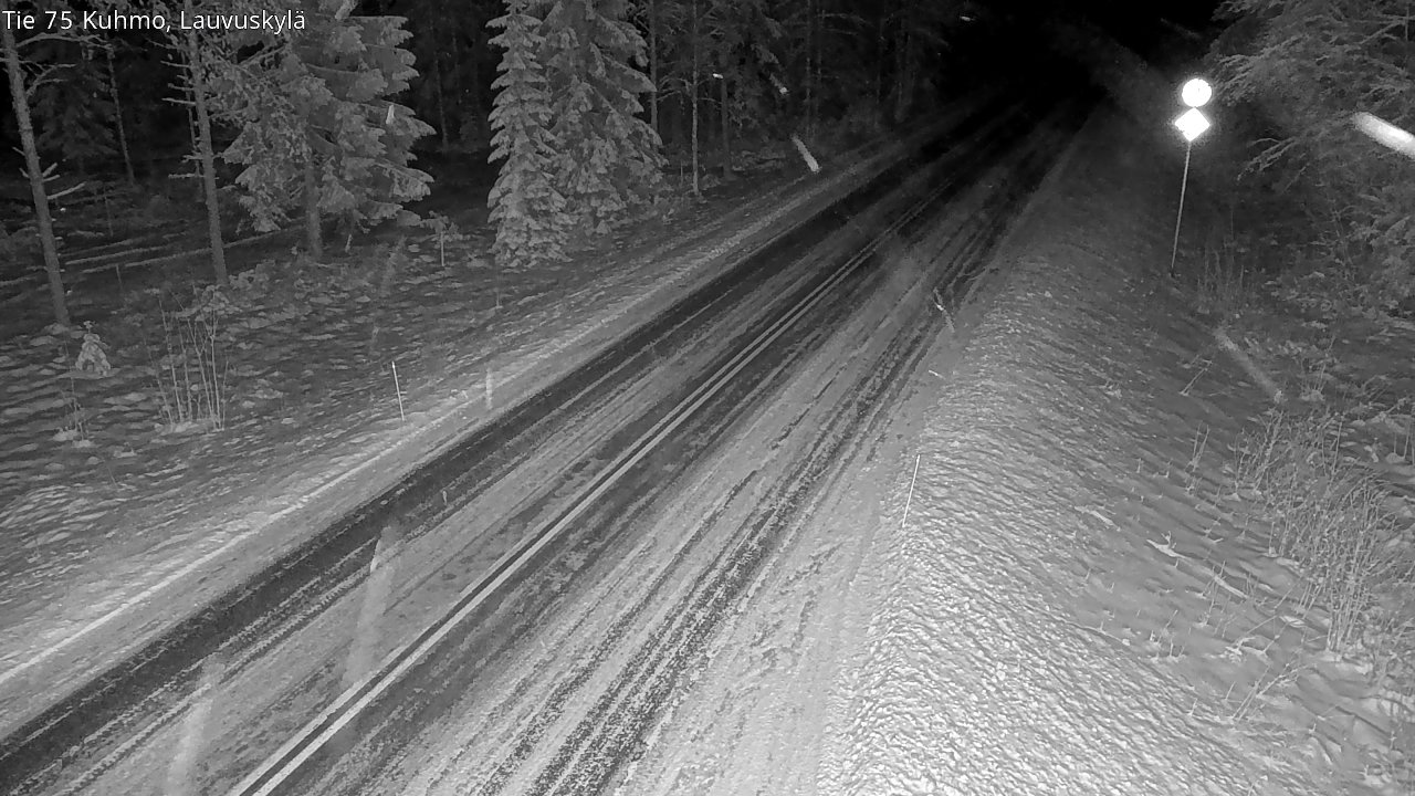 Weather Camera Image Väg 75 Kuhmo, Lauvuskylä, Kuhmo, Kainuu