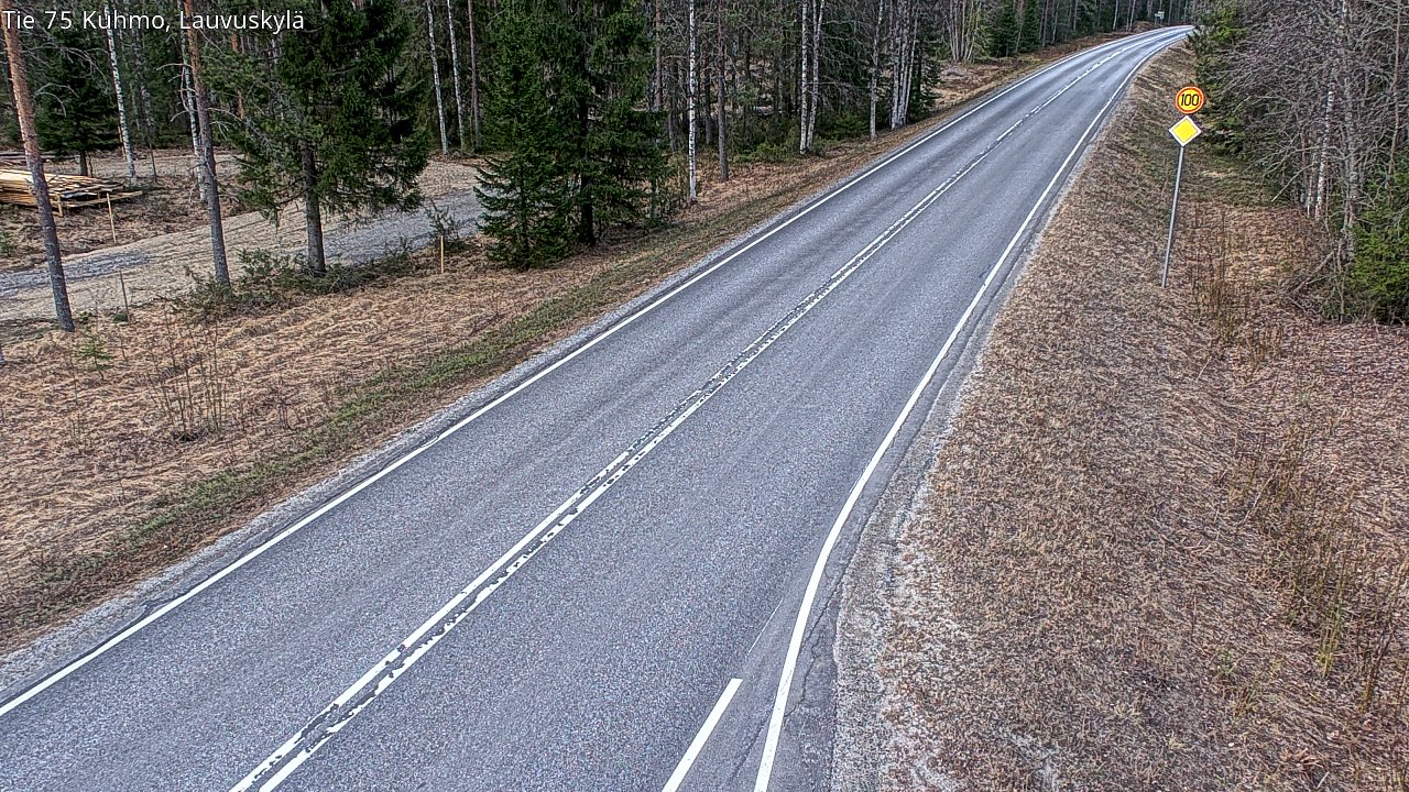 Weather Camera Image Road 75 Kuhmo, Lauvuskylä, Kuhmo, Kainuu