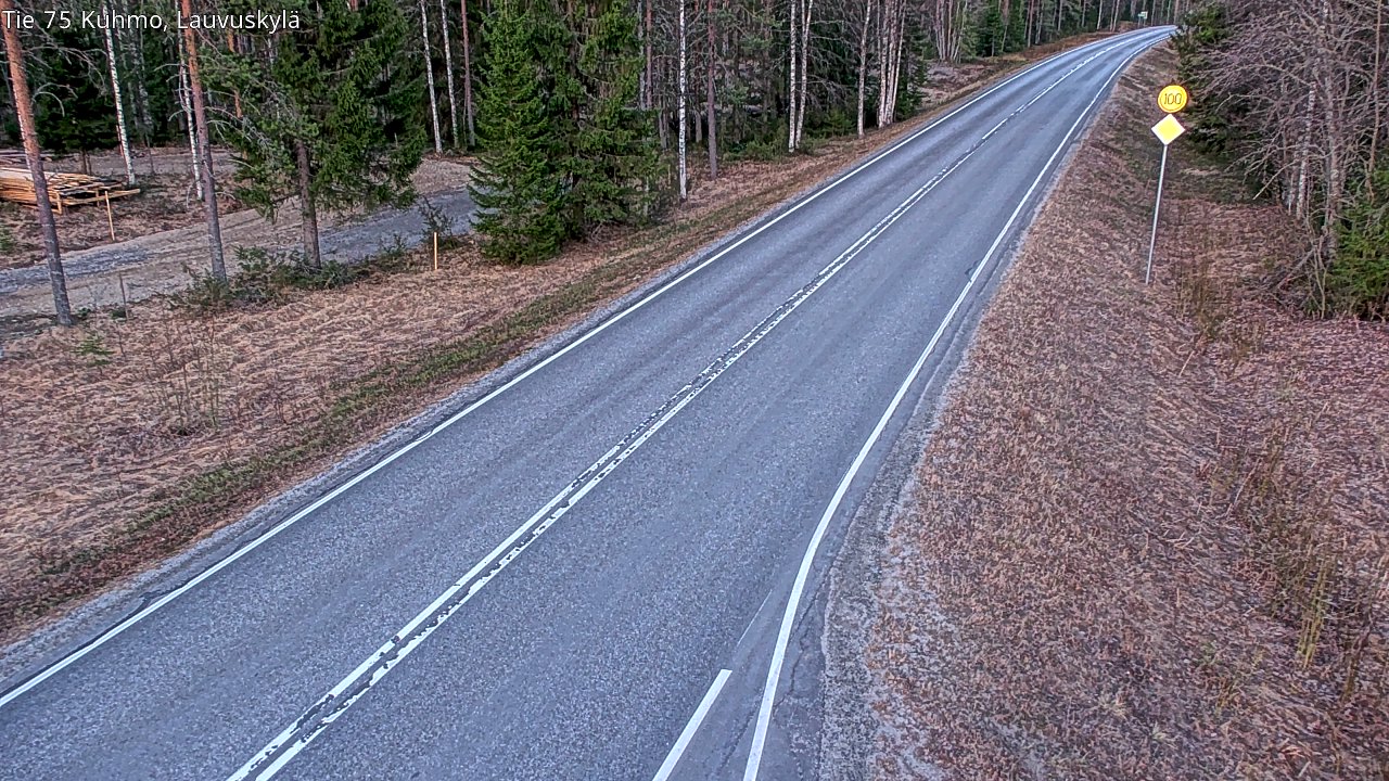 Weather Camera Image Road 75 Kuhmo, Lauvuskylä, Kuhmo, Kainuu