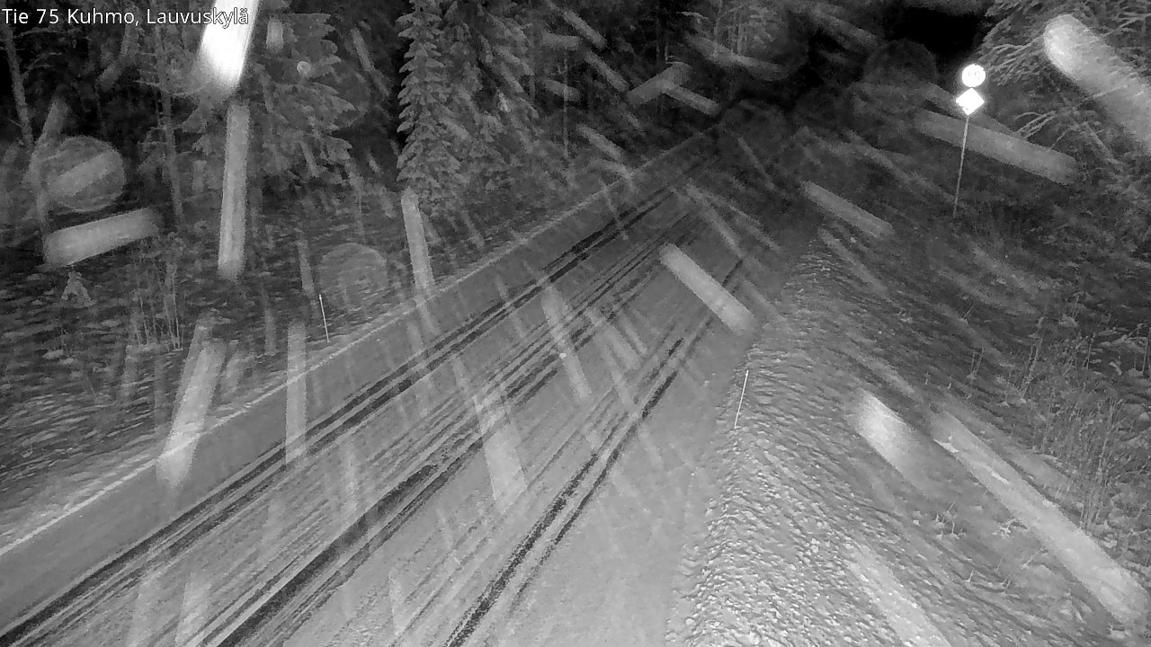 Weather Camera Image Väg 75 Kuhmo, Lauvuskylä, Kuhmo, Kainuu