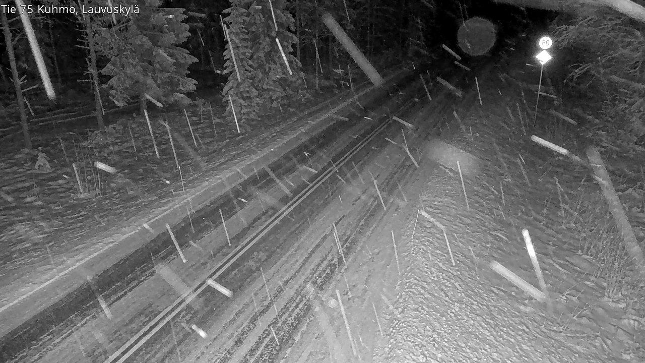 Weather Camera Image Väg 75 Kuhmo, Lauvuskylä, Kuhmo, Kainuu