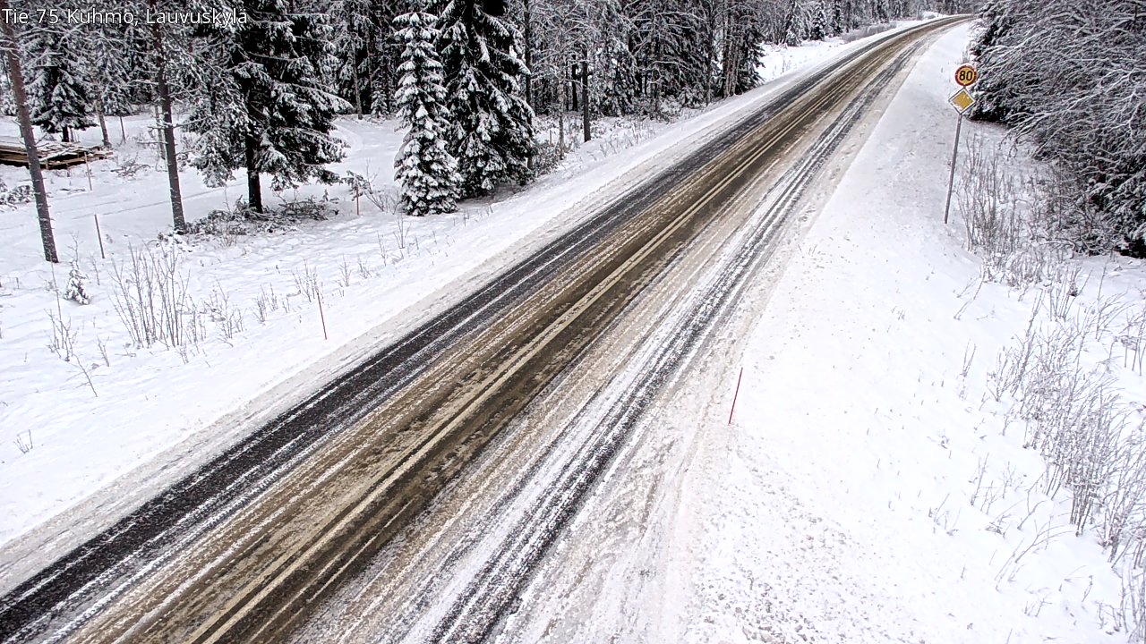 Weather Camera Image Väg 75 Kuhmo, Lauvuskylä, Kuhmo, Kainuu