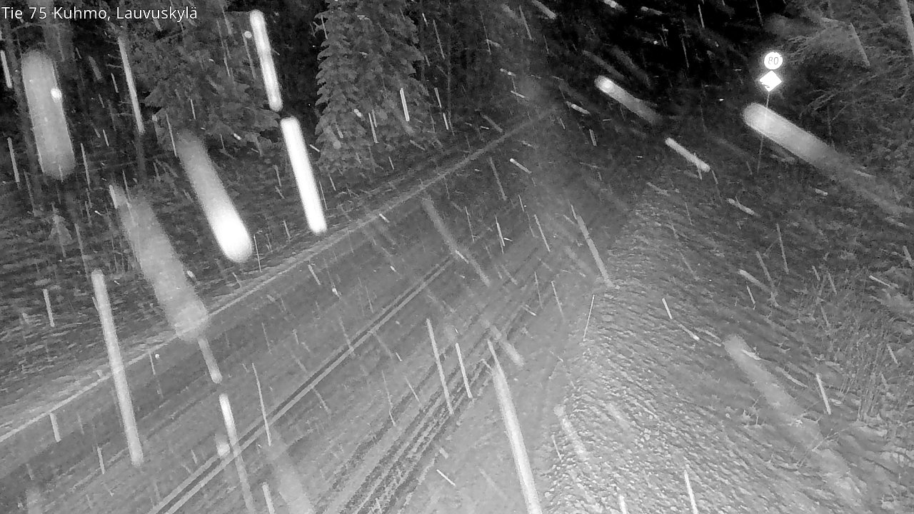 Weather Camera Image Väg 75 Kuhmo, Lauvuskylä, Kuhmo, Kainuu