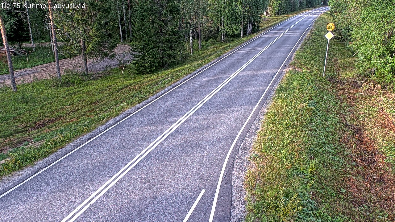 Weather Camera Image Road 75 Kuhmo, Lauvuskylä, Kuhmo, Kainuu