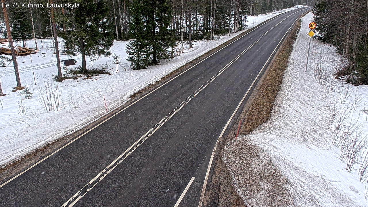 Weather Camera Image Road 75 Kuhmo, Lauvuskylä, Kuhmo, Kainuu