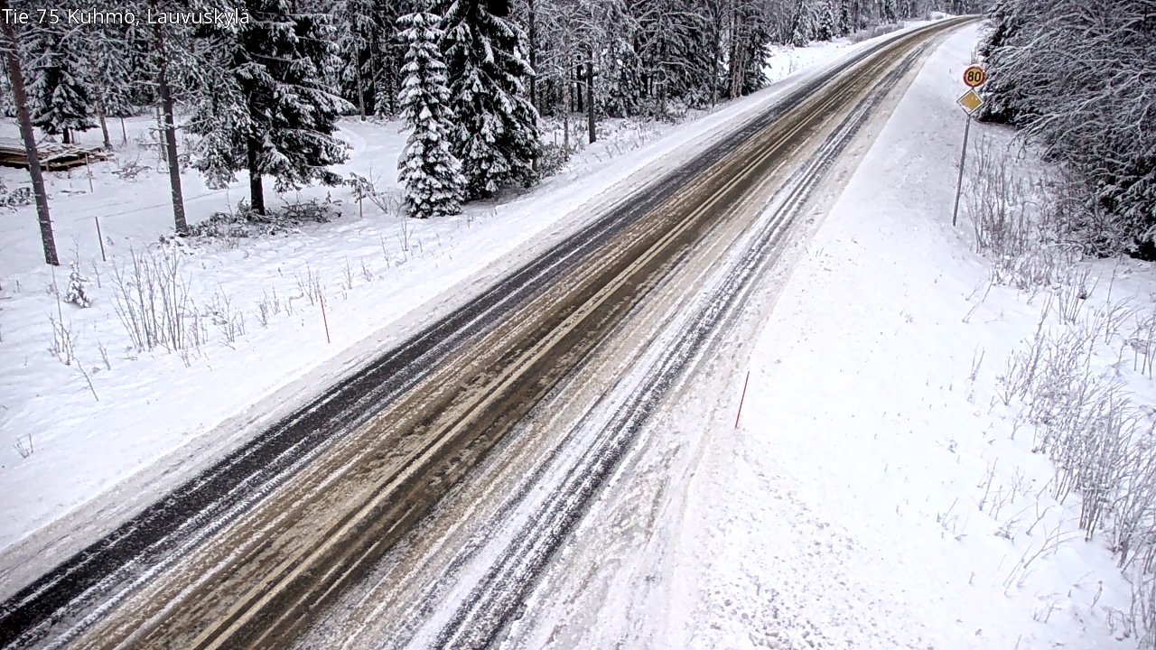 Weather Camera Image Väg 75 Kuhmo, Lauvuskylä, Kuhmo, Kainuu