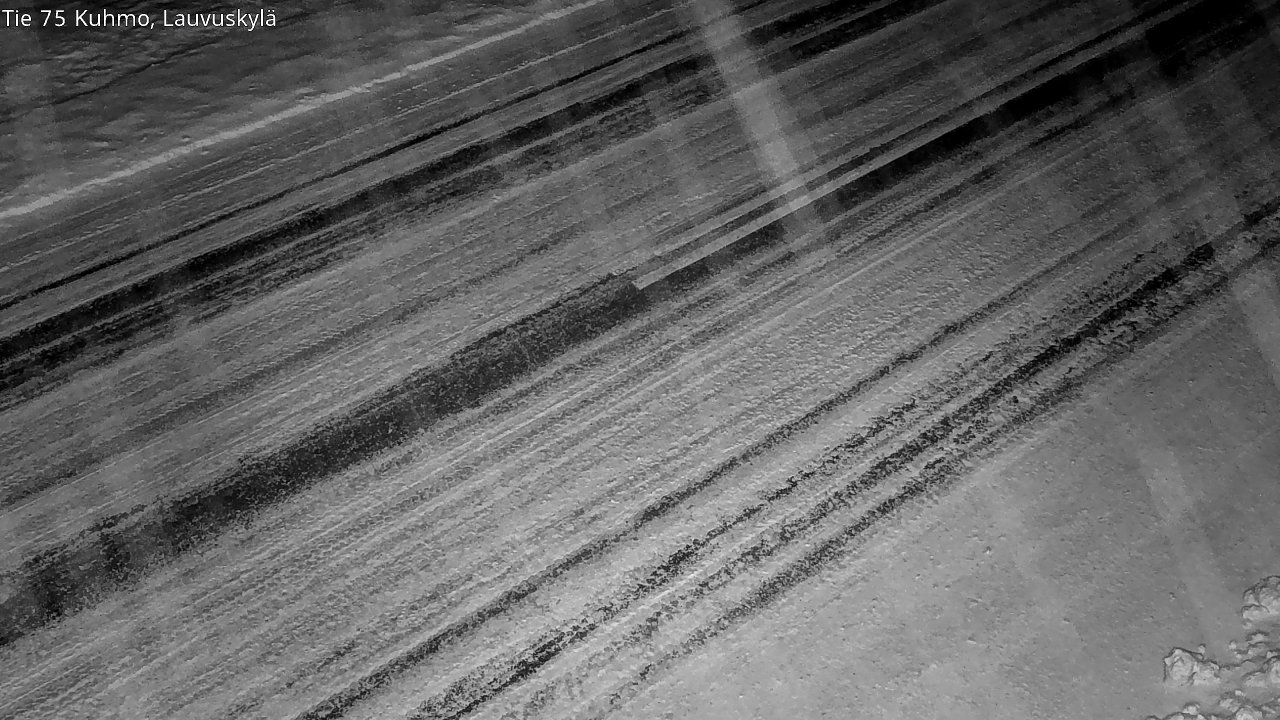 Weather Camera Image Väg 75 Kuhmo, Lauvuskylä, Kuhmo, Kainuu