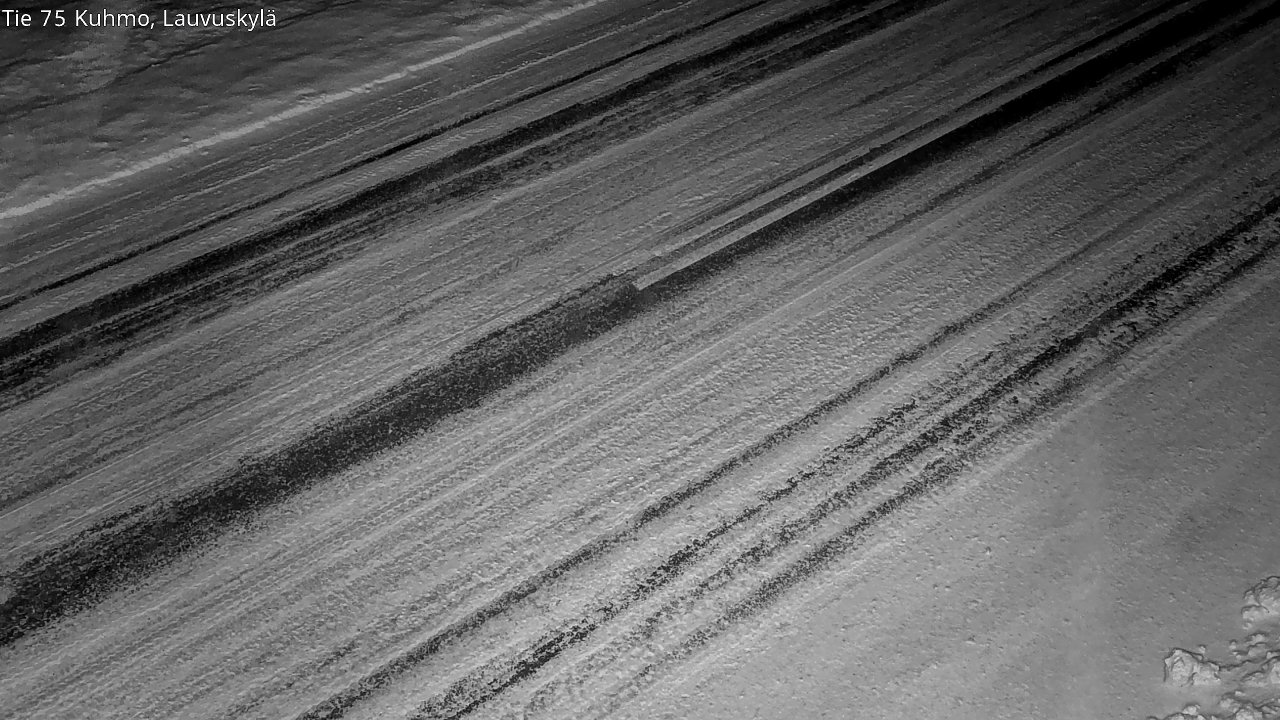 Weather Camera Image Väg 75 Kuhmo, Lauvuskylä, Kuhmo, Kainuu