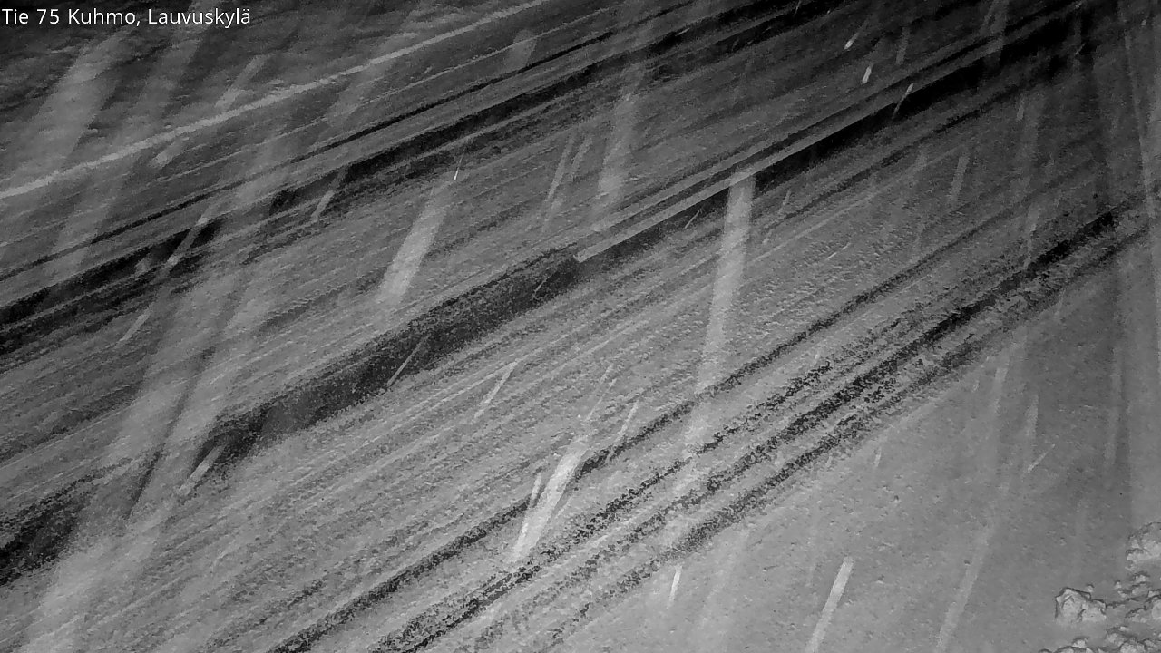 Weather Camera Image Väg 75 Kuhmo, Lauvuskylä, Kuhmo, Kainuu