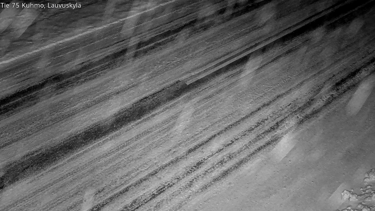 Weather Camera Image Väg 75 Kuhmo, Lauvuskylä, Kuhmo, Kainuu