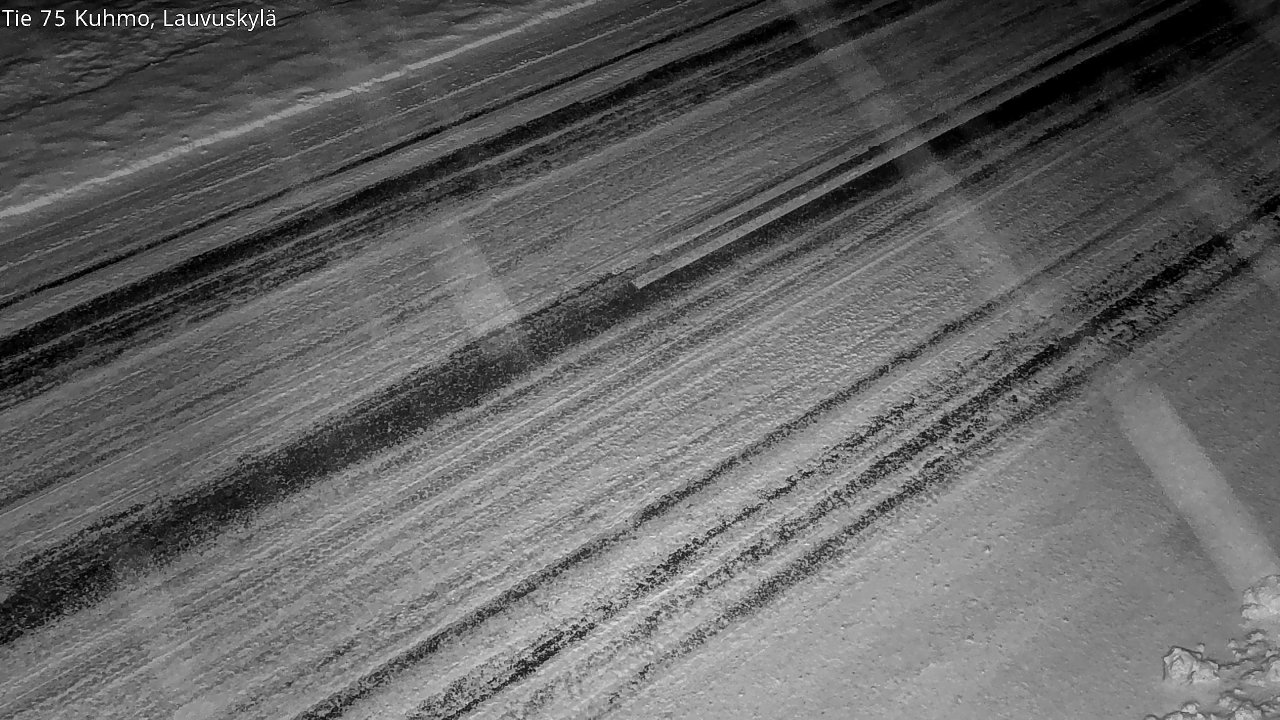 Weather Camera Image Väg 75 Kuhmo, Lauvuskylä, Kuhmo, Kainuu