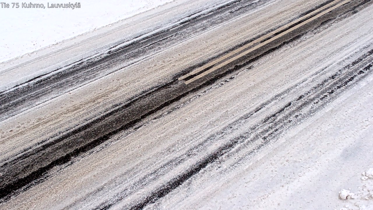 Weather Camera Image Väg 75 Kuhmo, Lauvuskylä, Kuhmo, Kainuu