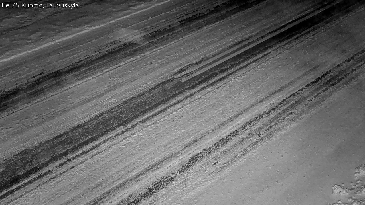 Weather Camera Image Väg 75 Kuhmo, Lauvuskylä, Kuhmo, Kainuu