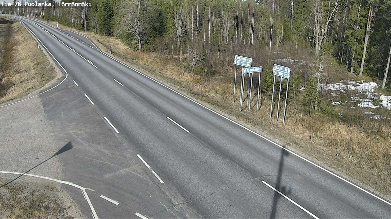 Weather Camera Image Road 78 Puolanka, Törmänmäki, Puolanka, Kainuu