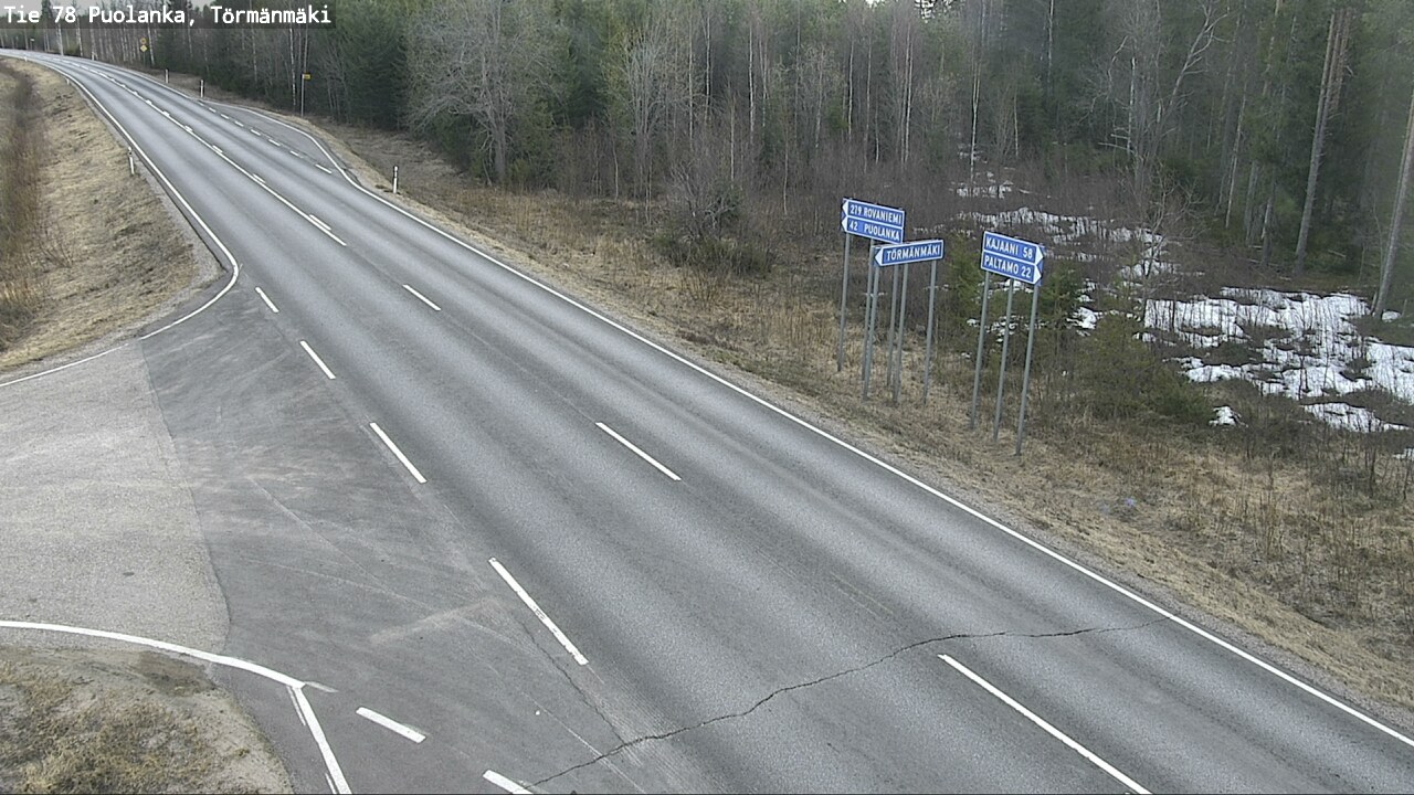Weather Camera Image Road 78 Puolanka, Törmänmäki, Puolanka, Kainuu