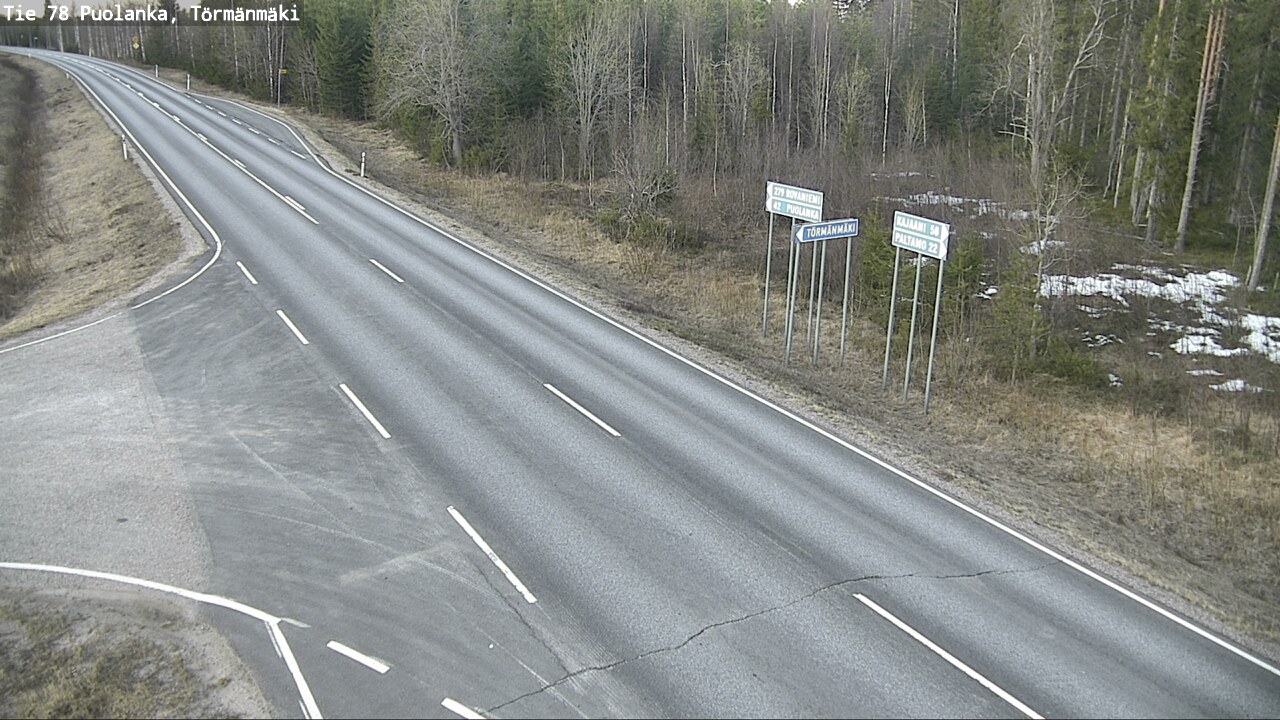 Weather Camera Image Road 78 Puolanka, Törmänmäki, Puolanka, Kainuu