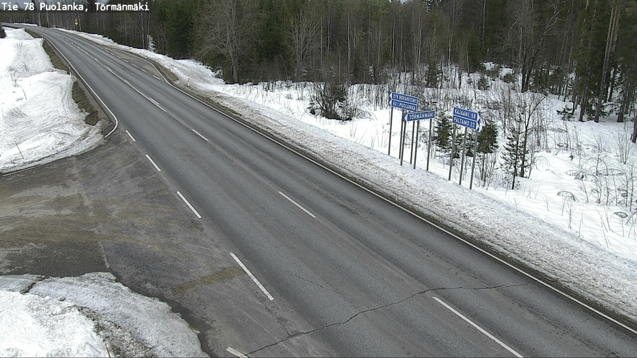 Weather Camera Image Road 78 Puolanka, Törmänmäki, Puolanka, Kainuu