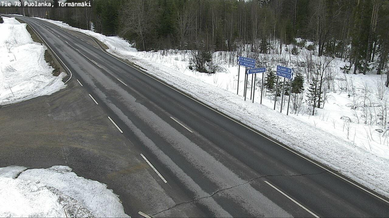 Weather Camera Image Väg 78 Puolango, Törmänmaki, Puolanka, Kainuu