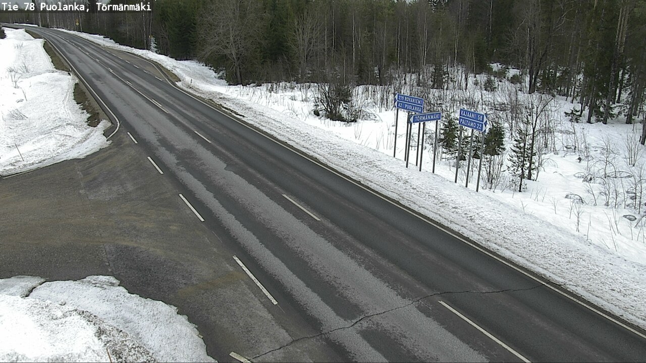 Weather Camera Image Road 78 Puolanka, Törmänmäki, Puolanka, Kainuu
