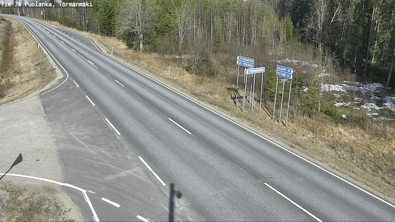 Weather Camera Image Road 78 Puolanka, Törmänmäki, Puolanka, Kainuu
