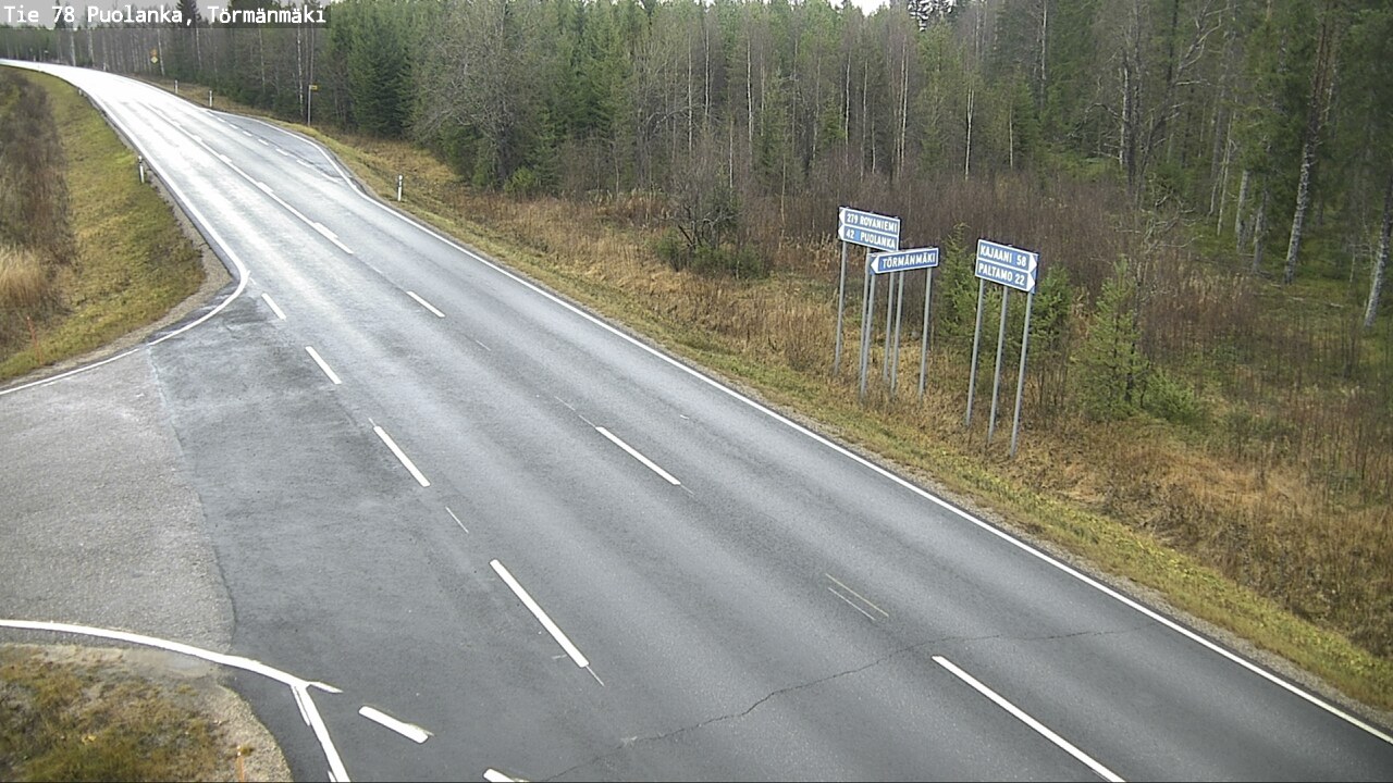 Weather Camera Image Väg 78 Puolango, Törmänmaki, Puolanka, Kainuu
