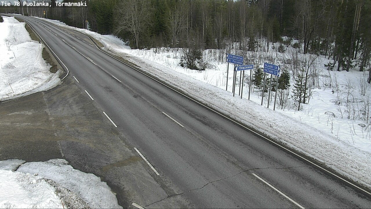 Weather Camera Image Road 78 Puolanka, Törmänmäki, Puolanka, Kainuu