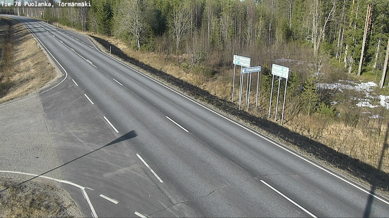 Weather Camera Image Road 78 Puolanka, Törmänmäki, Puolanka, Kainuu