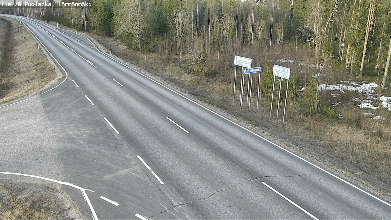 Weather Camera Image Road 78 Puolanka, Törmänmäki, Puolanka, Kainuu