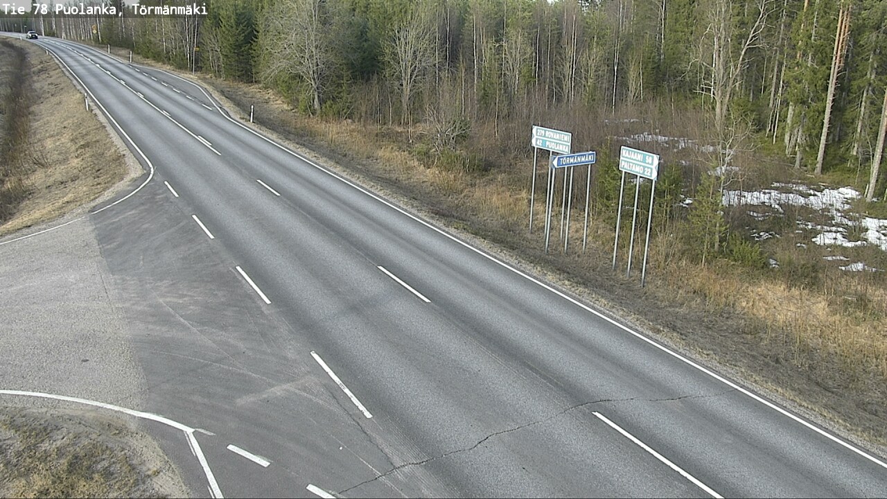 Weather Camera Image Road 78 Puolanka, Törmänmäki, Puolanka, Kainuu