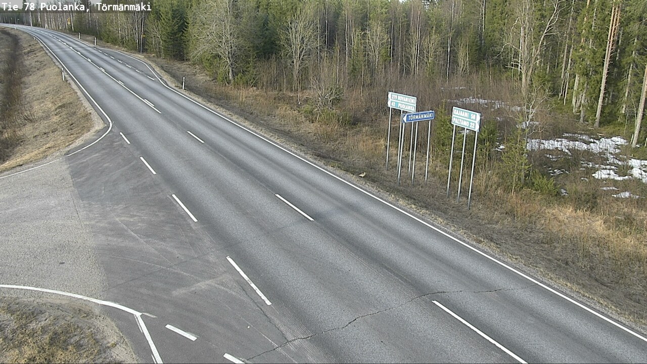Weather Camera Image Road 78 Puolanka, Törmänmäki, Puolanka, Kainuu