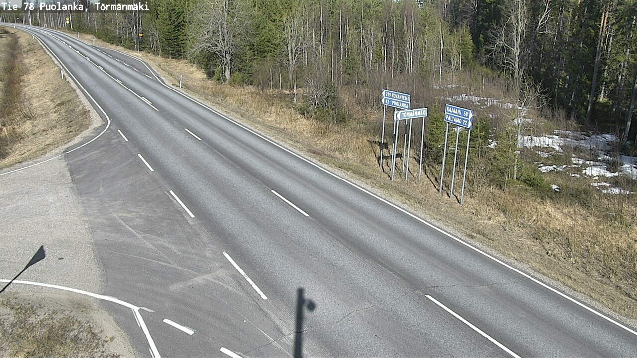 Weather Camera Image Road 78 Puolanka, Törmänmäki, Puolanka, Kainuu