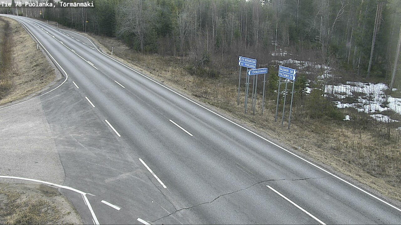 Weather Camera Image Road 78 Puolanka, Törmänmäki, Puolanka, Kainuu