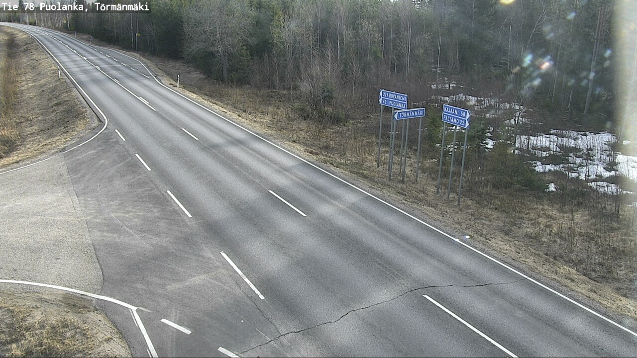 Weather Camera Image Road 78 Puolanka, Törmänmäki, Puolanka, Kainuu
