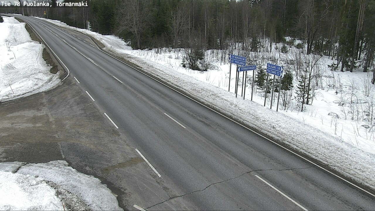 Weather Camera Image Road 78 Puolanka, Törmänmäki, Puolanka, Kainuu