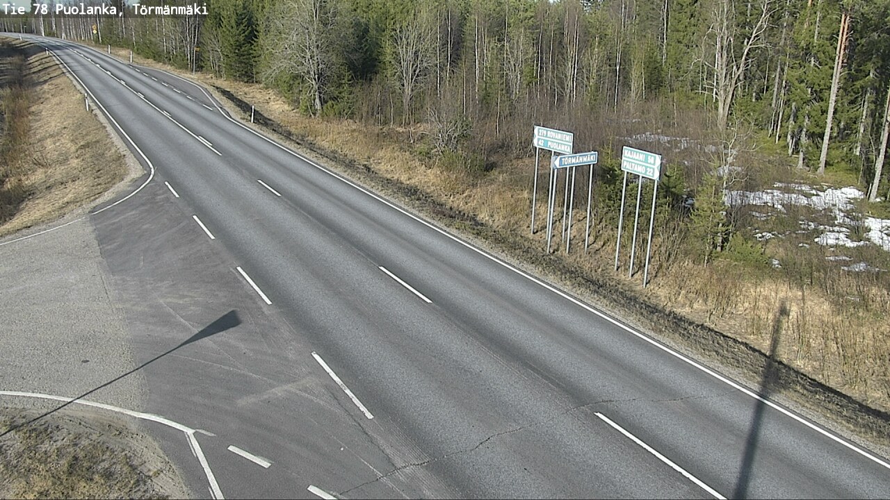Weather Camera Image Road 78 Puolanka, Törmänmäki, Puolanka, Kainuu
