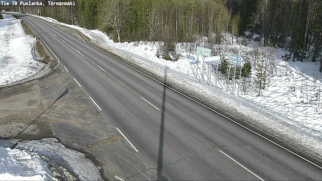Weather Camera Image Road 78 Puolanka, Törmänmäki, Puolanka, Kainuu