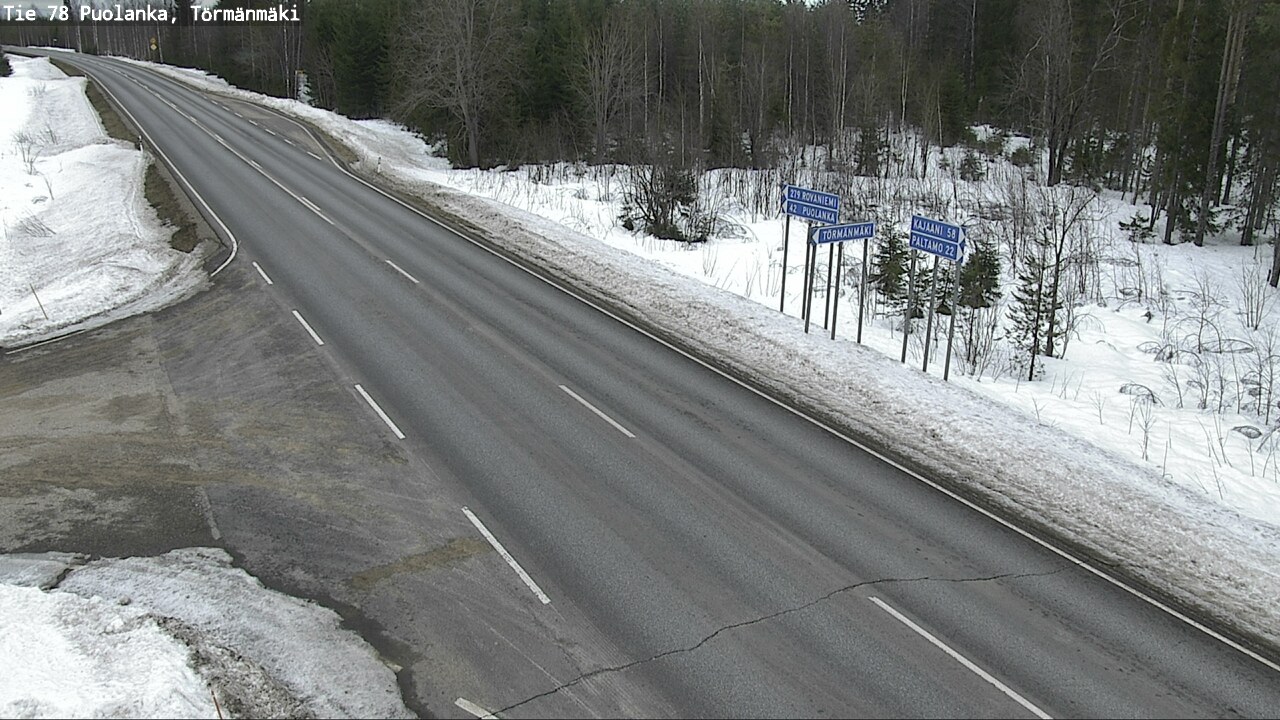 Weather Camera Image Road 78 Puolanka, Törmänmäki, Puolanka, Kainuu