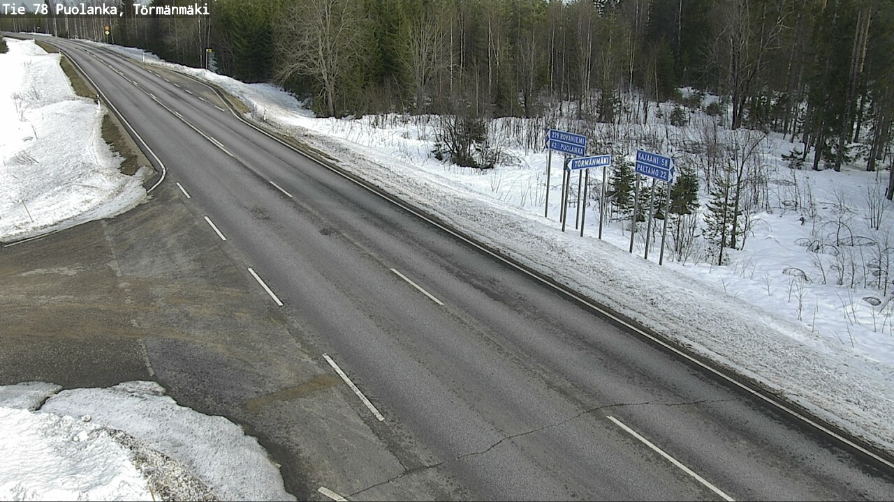 Weather Camera Image Road 78 Puolanka, Törmänmäki, Puolanka, Kainuu