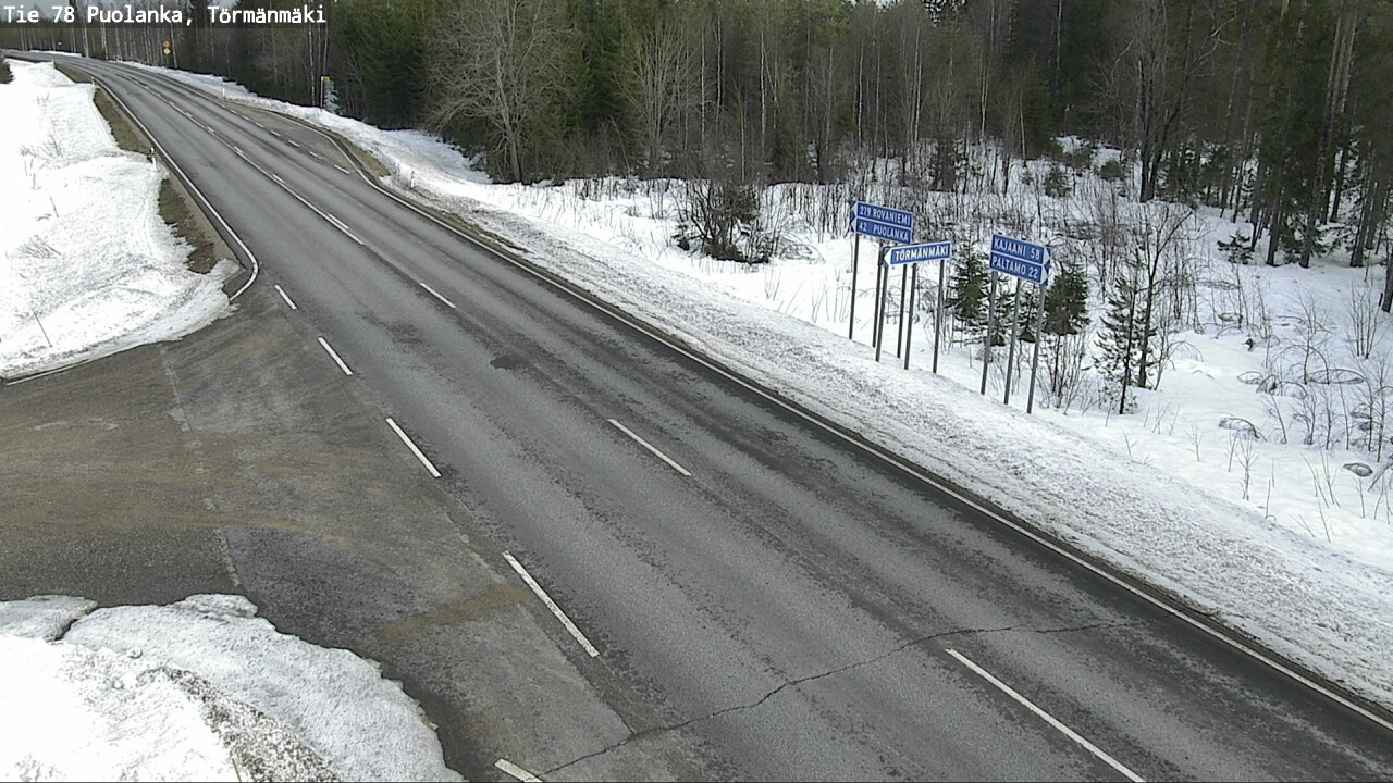 Weather Camera Image Road 78 Puolanka, Törmänmäki, Puolanka, Kainuu
