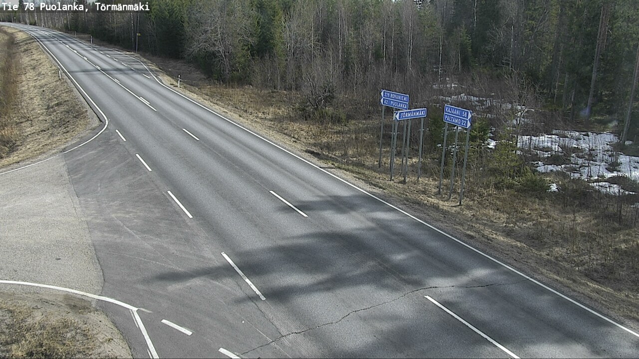 Weather Camera Image Road 78 Puolanka, Törmänmäki, Puolanka, Kainuu