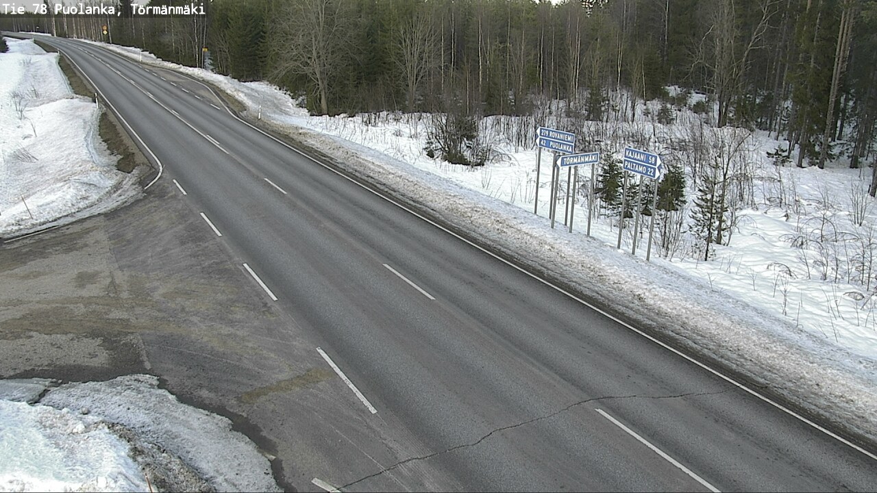 Weather Camera Image Road 78 Puolanka, Törmänmäki, Puolanka, Kainuu
