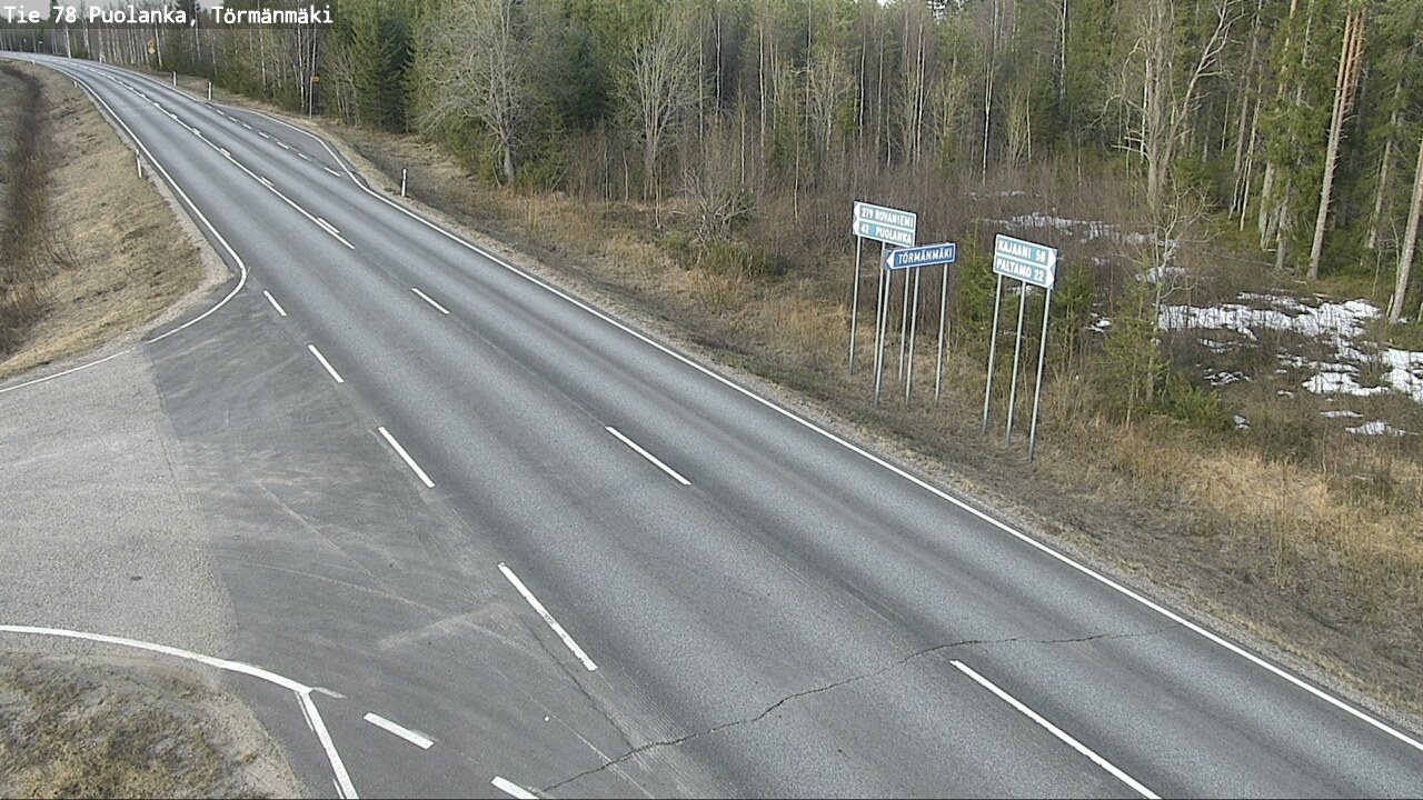 Weather Camera Image Road 78 Puolanka, Törmänmäki, Puolanka, Kainuu