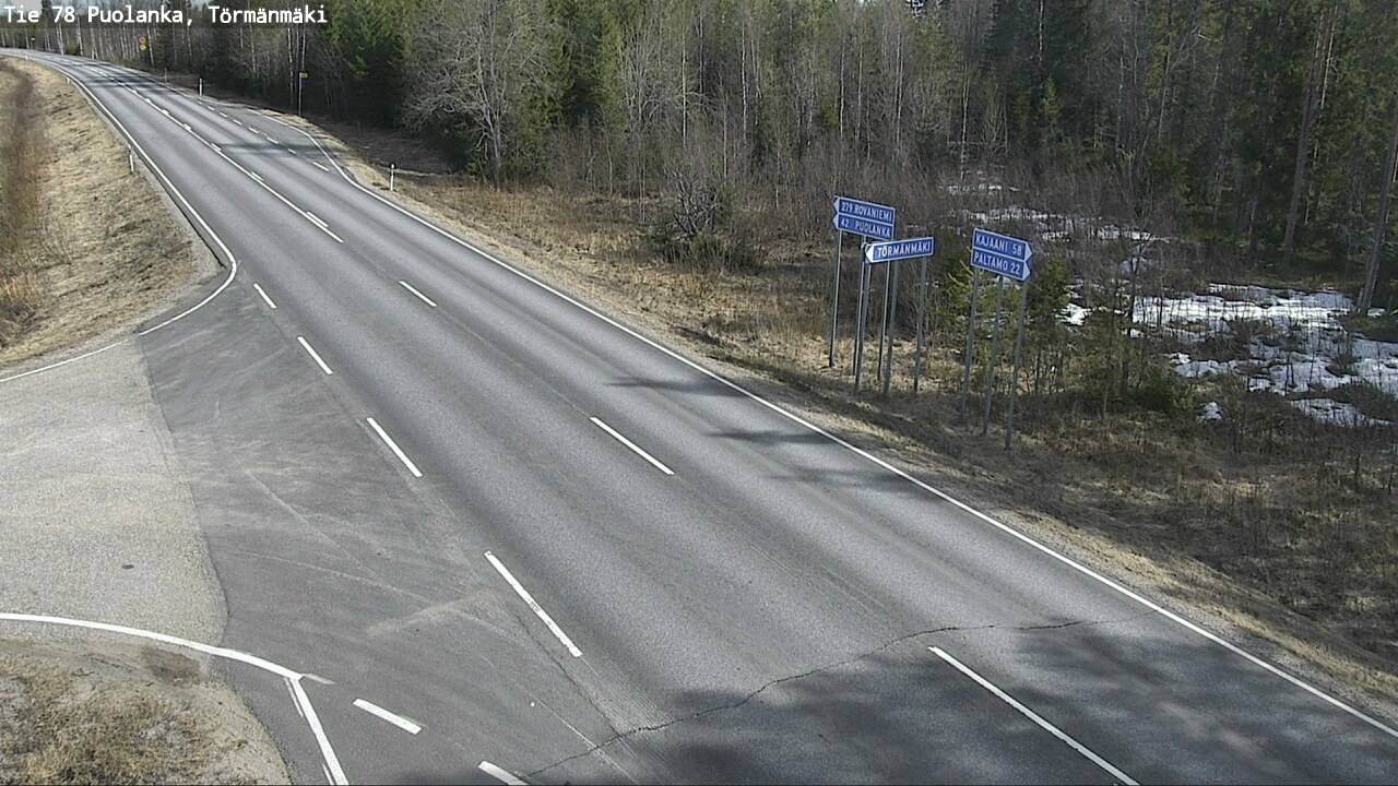 Weather Camera Image Road 78 Puolanka, Törmänmäki, Puolanka, Kainuu