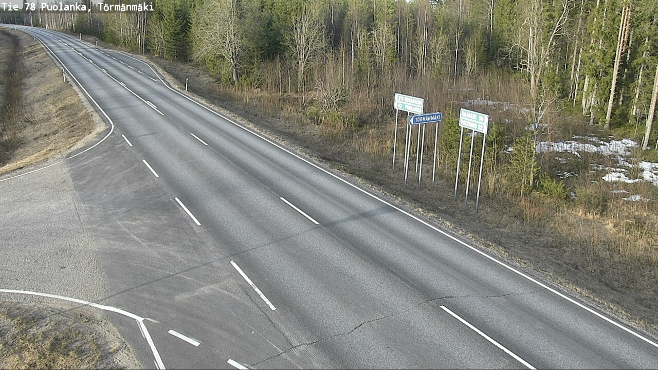 Weather Camera Image Road 78 Puolanka, Törmänmäki, Puolanka, Kainuu