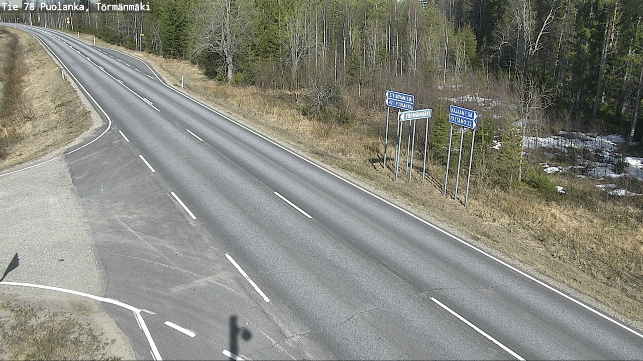 Weather Camera Image Road 78 Puolanka, Törmänmäki, Puolanka, Kainuu